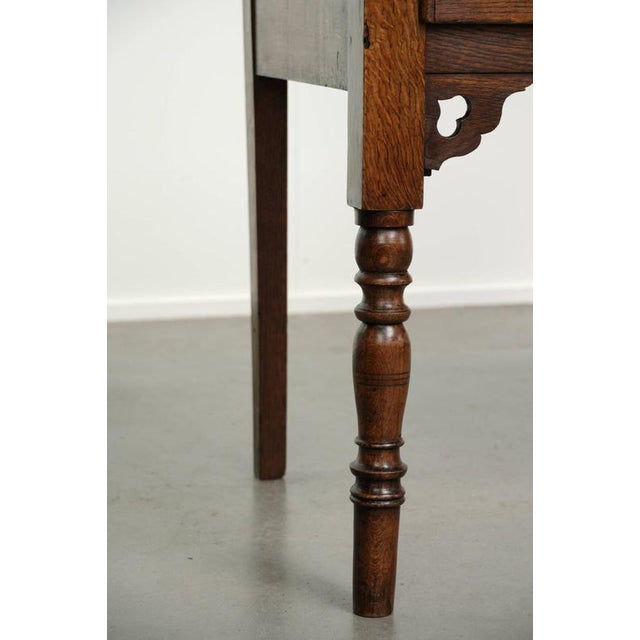 18th Century English Oak Lowboy For Sale - Image 12 of 13
