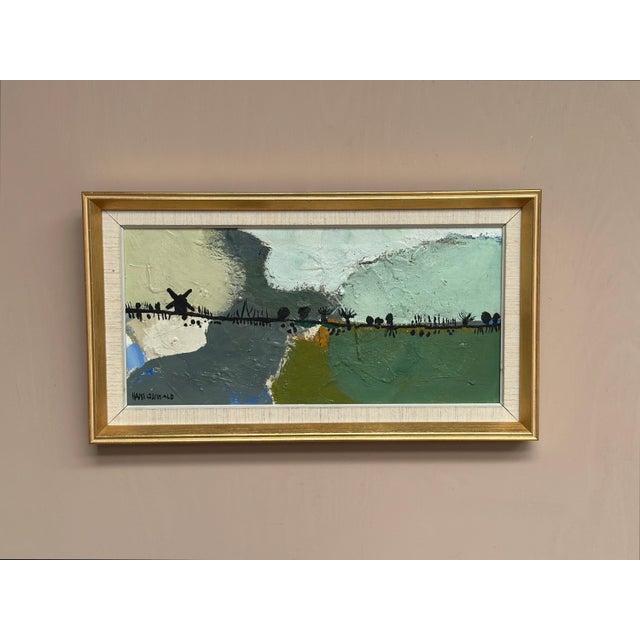 Original Swedish Oil on Canvas – “Kvarnvägen” by Hans Osswald – Signed – Vintage & Framed – 30 × 54 cm (11.8" × 21.3") A...