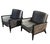 1990s Pair of Modern Black Lacquer Chairs With Fur Accent For Sale - Image 4 of 9