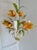 Vintage three-light tole tulip chandelier in hand-painted steel, made in Europe (France or Italy, maker unknown) around...