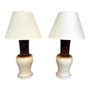 Pair - Christopher Spitzmiller "Garniture" Lamps in Amber Ombré - 2023