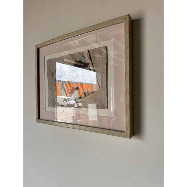 Vintage Expressionist Abstract Mixed Media Textured Paper Collage Artwork - Painting For Sale - Image 4 of 12