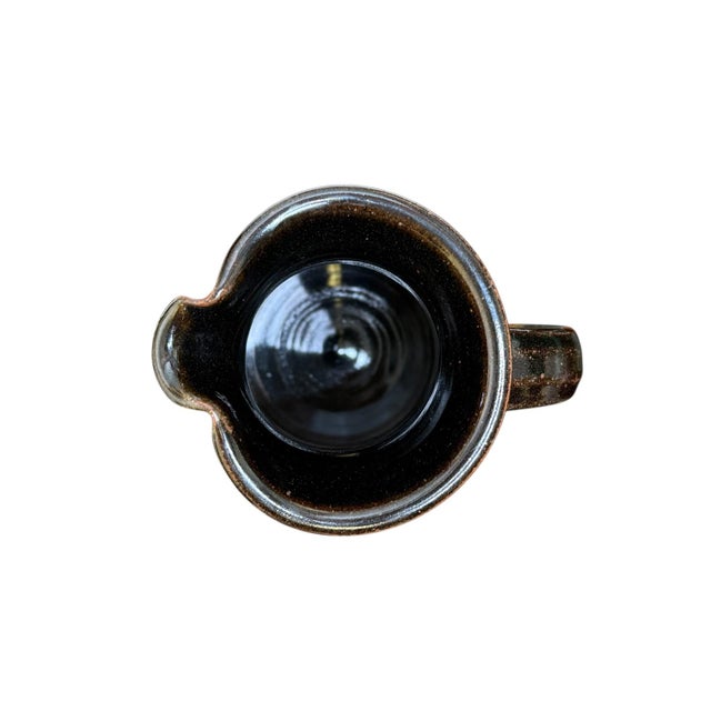 Mid-Century Modern British Studio Pottery Jug with Tenmoku Glaze, 1960s For Sale - Image 6 of 9