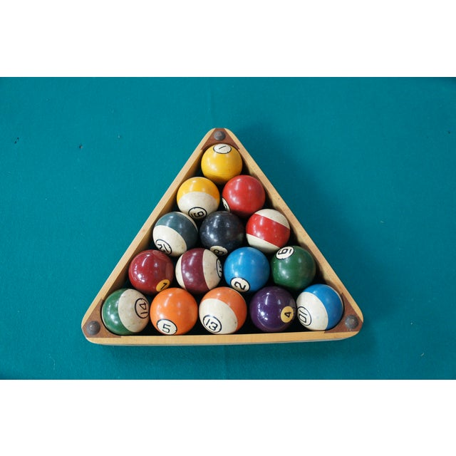 Antique 1890s Brunswick Balke Collender Jacobean Oak Union League Pool Table For Sale - Image 6 of 18