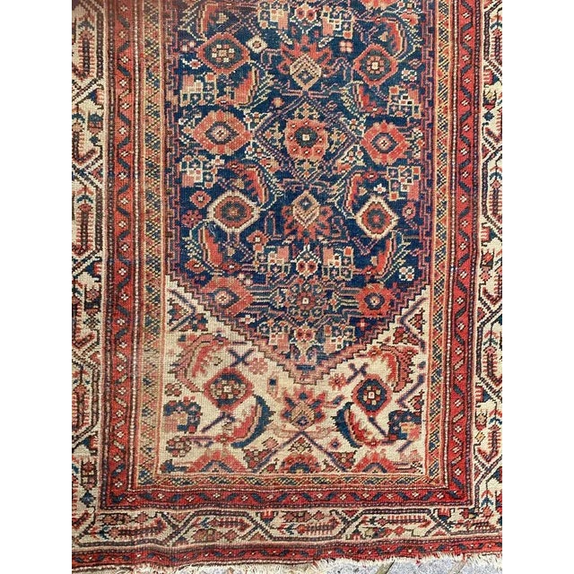 Very beautiful late 19th century tribal runner with nice decorative and floral stylized design and beautiful natural...