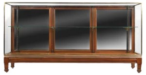 English Display Cabinet in Mahogany and Brass