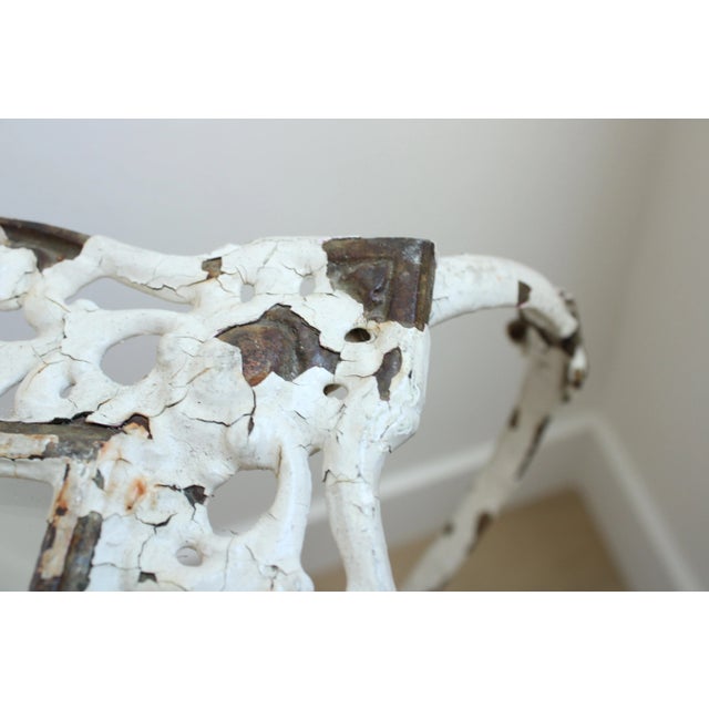 Early 20th Century French Antique Distressed Rustic, Cast Iron/Glass Side Table For Sale - Image 5 of 5