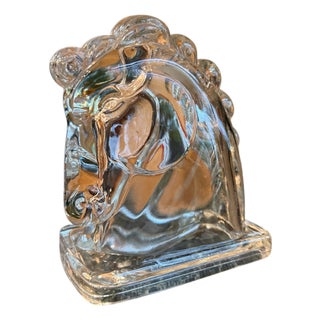 1940’s Horse Equestrian Bookend Paperweight Federal Glass For Sale