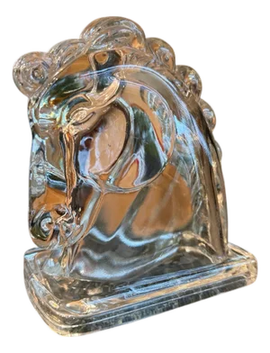 1940’s Horse Equestrian Bookend Paperweight Federal Glass