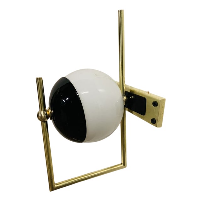 Art Deco Brass Wall Lamp, Rome, Italy, 1942 For Sale