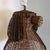 Brown 1930s Folk Art Rattan Dog Basket Lid or Hanging Pendant Lampshade For Sale - Image 8 of 15