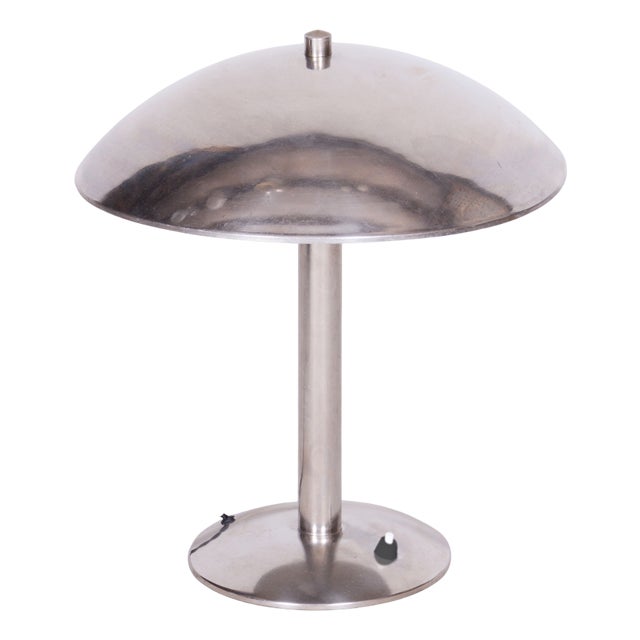Czech Bauhaus Table Lamp in Chrome-Plated Steel attributed to Napako, 1930s For Sale