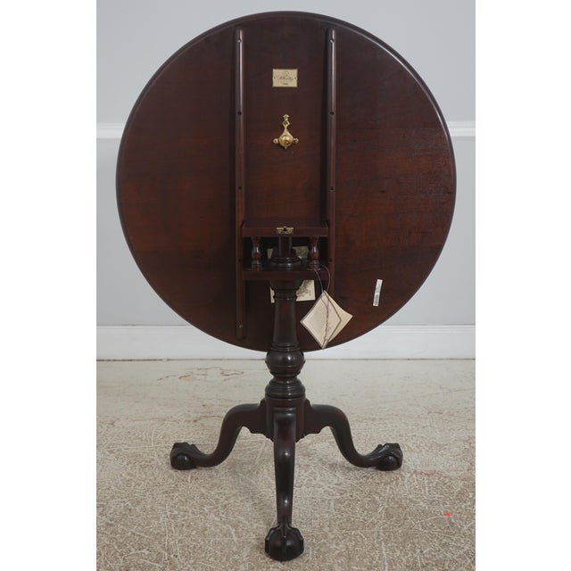 Stickley Williamsburg Cw-70 Mahogany Rococo Tilt Top Table For Sale - Image 15 of 18