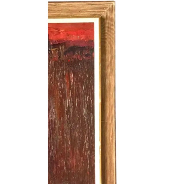 Midcentury Abstract Original Oil Painting Signed May Heiloms For Sale - Image 11 of 12