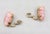 Vintage 1960s Signed Castlecliff Pink Art Glass Clip Earrings-2 Pieces For Sale - Image 9 of 10