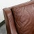 Mid Century Danish Modern Sofa Couch Brown Leather 2 Seat Settee Vintage Denmark For Sale - Image 9 of 11