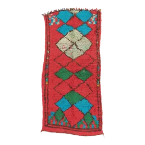 Vintage Red Boujad Moroccan Rug - 04'00 X 08'02