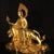 This is a large and impressive antique gilt bronze sculpture of Ksitigarbha Bodhisattva, a revered figure in Buddhism. The...