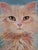 Judgy Kitty Cat Portrait Painting Signed For Sale - Image 9 of 9