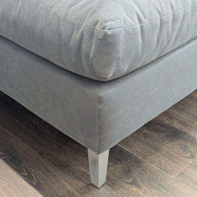 Metal Crate & Barrel Gray Modern Sectional Sofa – Stylish and Spacious Seating For Sale - Image 7 of 8