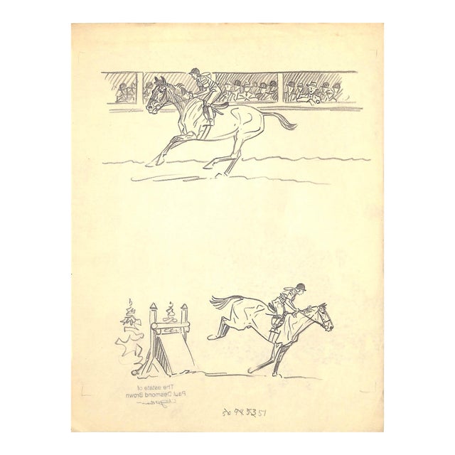 Original 1944 Pencil Drawing From Hi, Guy! The Cinderella Horse by Paul Brown 8 For Sale