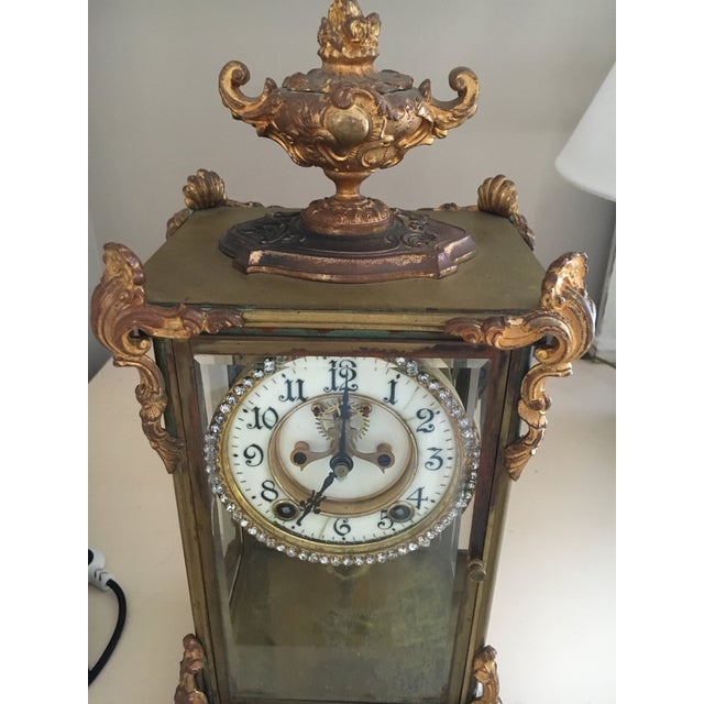Ansonia Marquis Crystal Regulator Mantle Clock Chairish