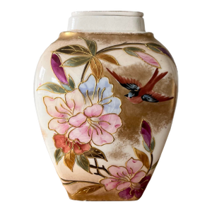 Antique Royal Bonn Hand-Painted & Gilt Decorated Petite Lidded Urn-Germany