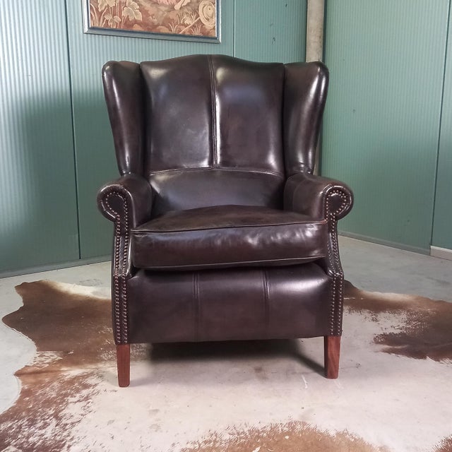 Wingback Chair in Sheepskin, 1970s For Sale - Image 10 of 16