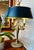 Metal 1990s Pair of Brass French Empire Swan Tóle Bouillotte Lamps. For Sale - Image 7 of 12