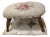 1950s Mid Century Victorian Style Needlepoint Foot Stool For Sale