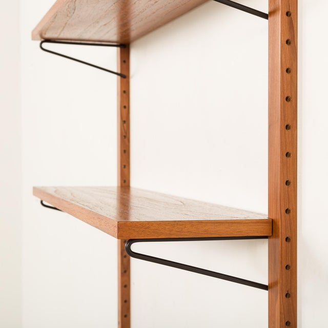 Wood Mid-Century Scandinavian Teak Shelving Unit with a Console, 1970s For Sale - Image 7 of 13