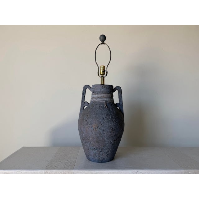Vintage 1980s Lee Reynolds Signed Southwestern Organic Textured Table Lamp For Sale - Image 11 of 12