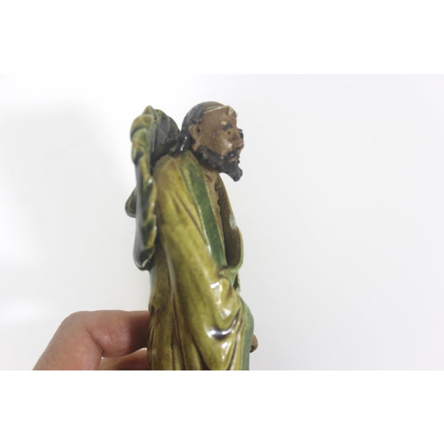 Antique Handmade Folk Art Chinese Clay Figurine Mudman for Miniature or Bonsai Display For Sale - Image 14 of 15