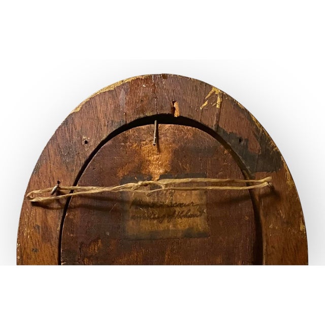 Gold Diminutive Antique French Oil on Board, "Péveil It Riceur” For Sale - Image 8 of 13