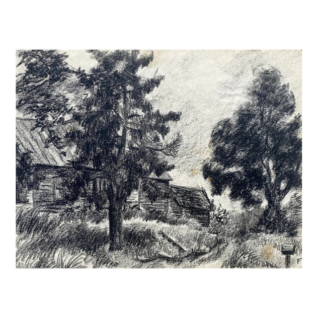 1940s Frank Wallace Double Sided Drawing For Sale