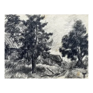 1940s Frank Wallace Double Sided Drawing