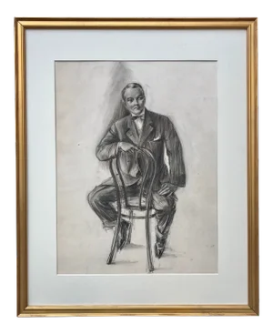 Original Vintage Drawing of a Man by Charles Sheldon C.1930