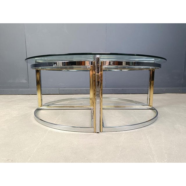 Large Coffee Table Set attributed to Maison Charles, 1970s, Set of 5 For Sale - Image 9 of 13