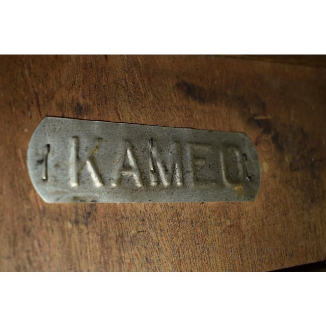 Weiman Burl Wood Side Table Kameo Neo Classic Inlaid Pedestal End Stand For Sale - Image 10 of 12