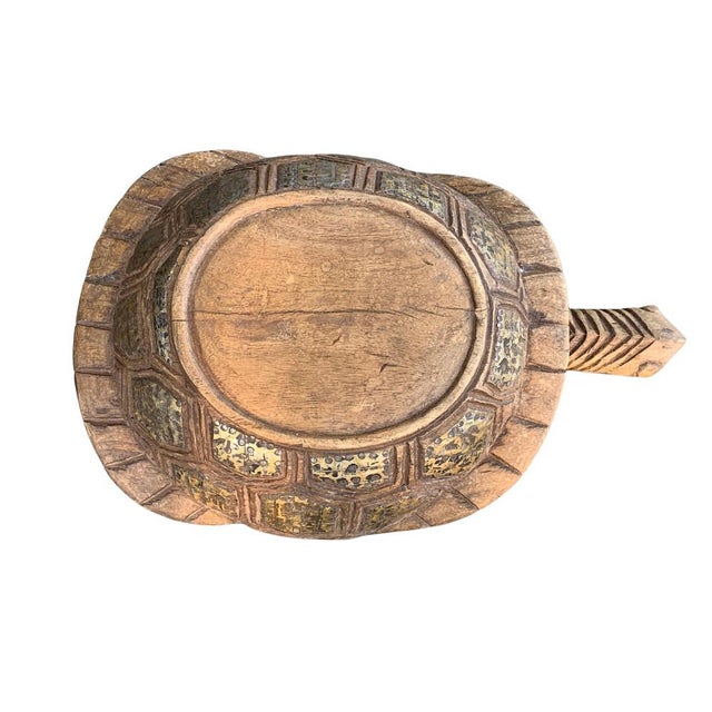 1970s Vintage African Wooden Turtle For Sale - Image 5 of 10