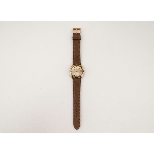 1970s Vintage 14K Gold Automatic Watch by Exquisit, 1970s For Sale - Image 5 of 13