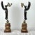 Hollywood Regency Empire French Bronze and Marble Candleholders, Set of 2 For Sale - Image 3 of 14
