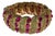 Bochic "Capri" Natural Ruby & Natural Peridot Bangle Set In 18K Gold & Silver For Sale