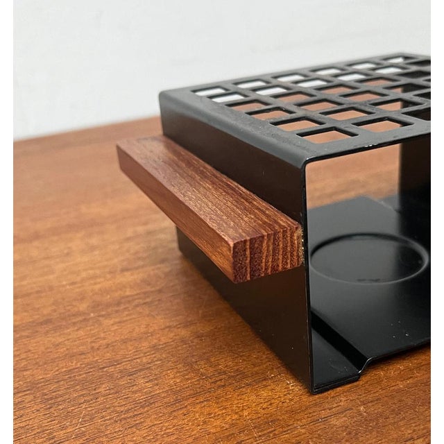 Mid-Century Minimalist Metal and Teak Tea Warmer, 1960s For Sale - Image 17 of 18