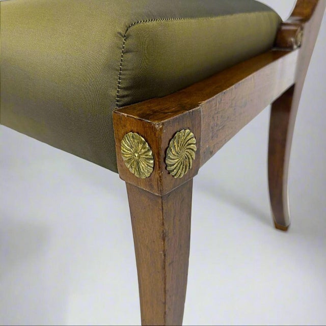 Brown Fine Pair of Neoclassical Side Chairs, 1st Half 19th Century For Sale - Image 8 of 10