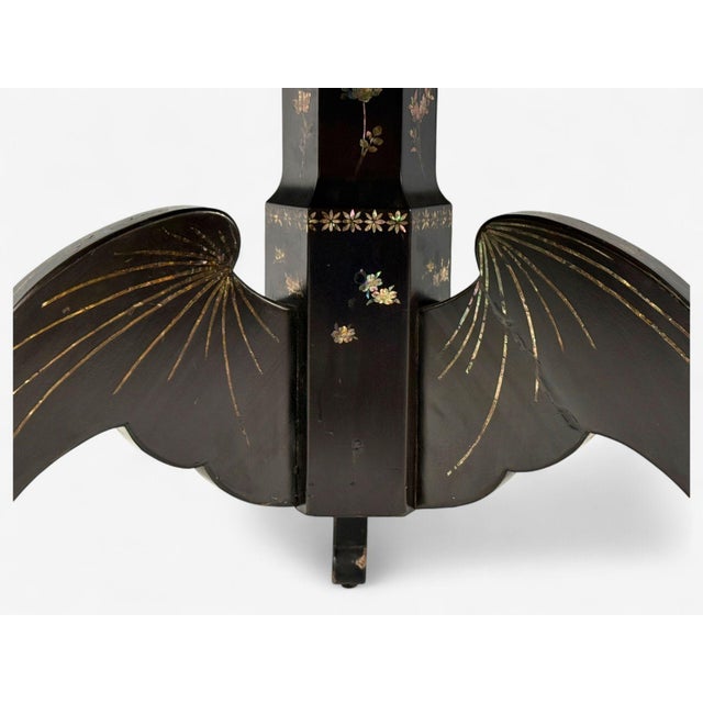 Chinese Export, Ebonized Wood, Mother-of-Pearl, Center Table, China, 1900 For Sale - Image 14 of 18
