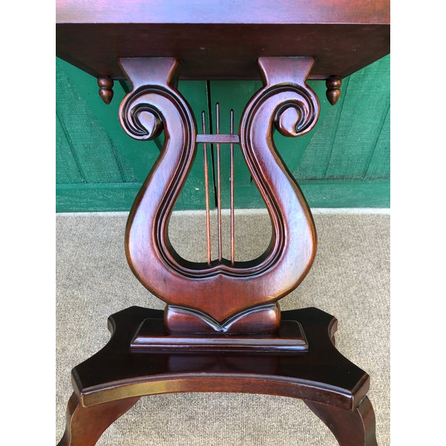 Italian Marble Top Mahogany Lyre Tables a Pair Chairish