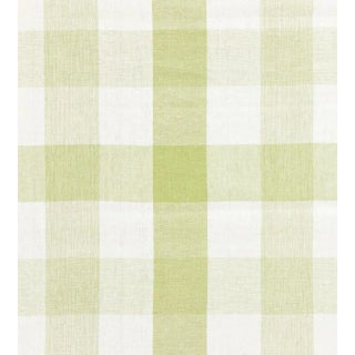 The House of Scalamandré Westport Linen Plaid Fabric, Green Tea For Sale