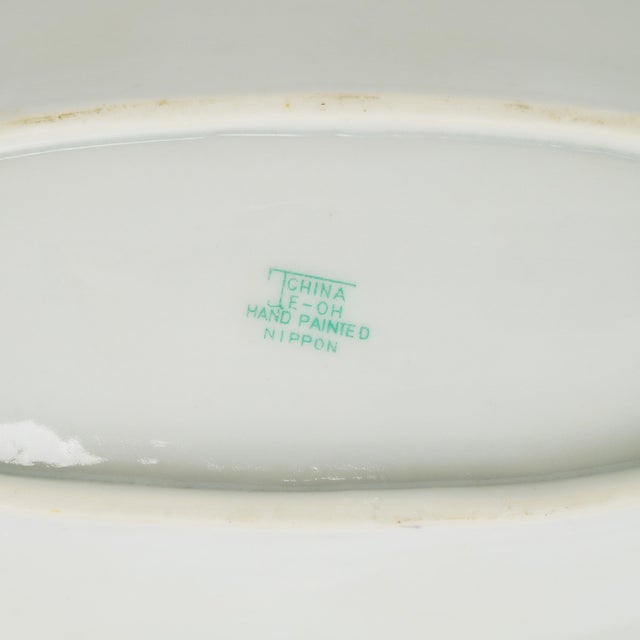 Ceramic Antique Nippon Porcelain Trays Violet Motif – 1920s Set of 12 For Sale - Image 7 of 11