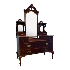 Late 19th Century Rococo Revival Dressing Table With Etagere